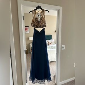 Royal Blue Two Piece Formal Dress